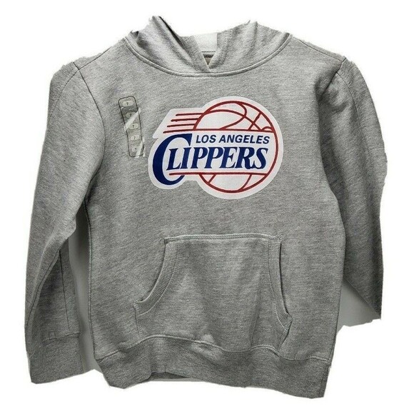 NBA U   L.A. CLIPPERS GRAY HOODIE   KIDS  SIZE 7 - Picture 1 of 12